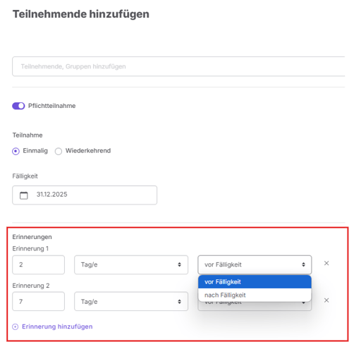 Vor fälligkeit