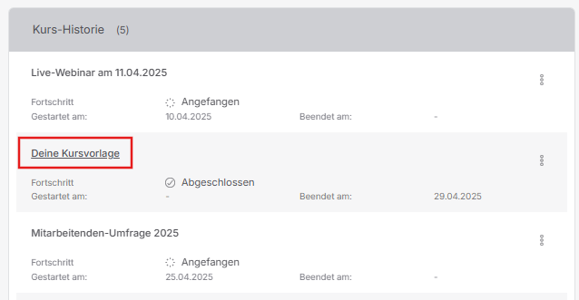 Kurs- Historie