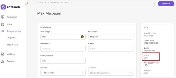 Status aktiv