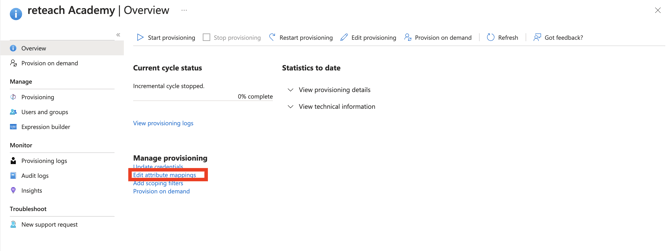 Academy provisioning overview