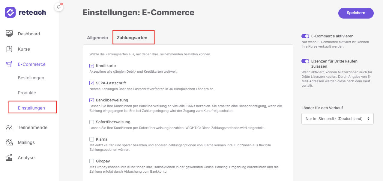 Zahlungsarten, Kreditkarte, Banküberweisung
