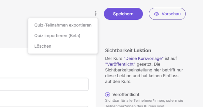 Quiz importieren