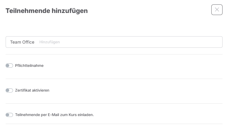 Teilnehmende hinzufügen