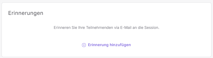 Erinnerungen hinzufügen