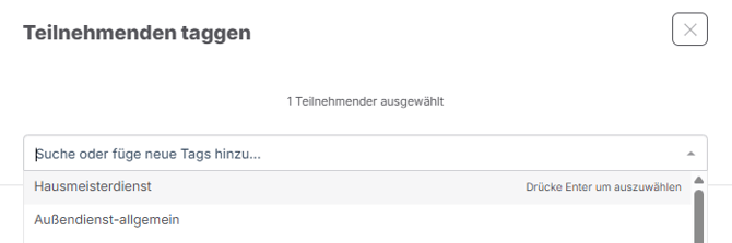 Teilnehmenden taggen