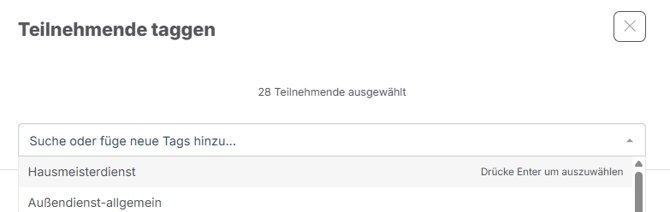 Tag hinzufügen