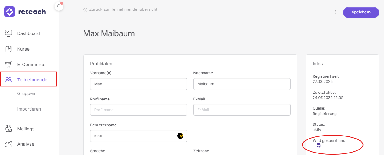 Wird gesperrt am
