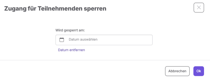 Teilnehmenden sperren