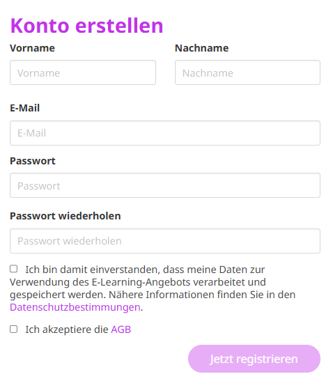 Konto erstellen