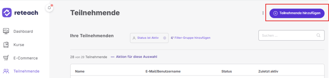 Teilnehmende hinzufügen