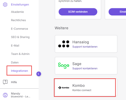 Integrationen Personio