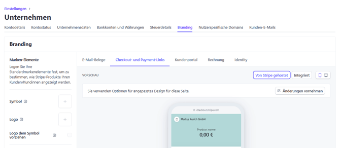 Stripe Branding