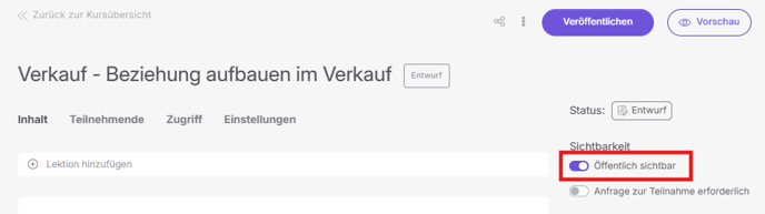 Öffentlich Sichtbar x