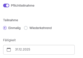 Pflichtteilnahme xx