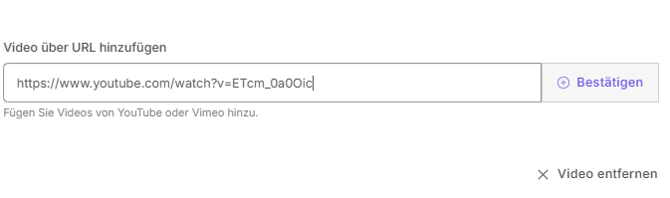 Video über URL einfügen