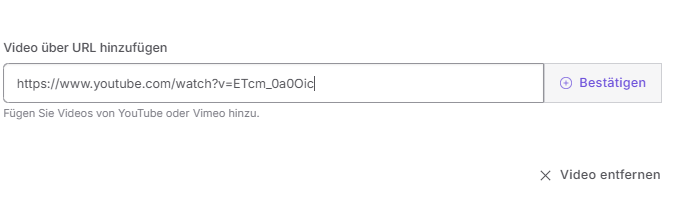 Video über URL einfügen