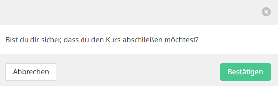 Kurs abschließen