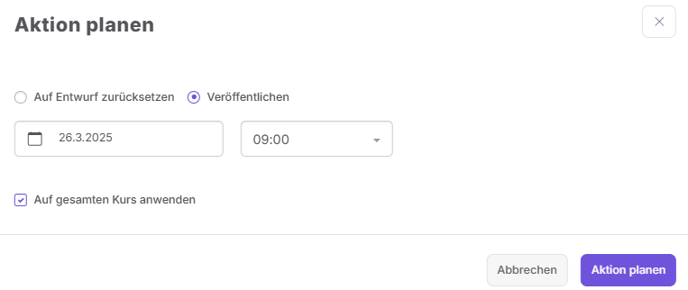 Aktion planen