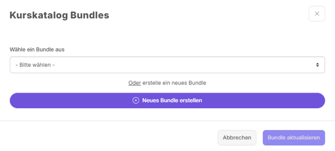 Kurskatalog Bundles