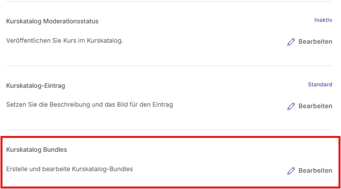 Kurskatalog Bundles