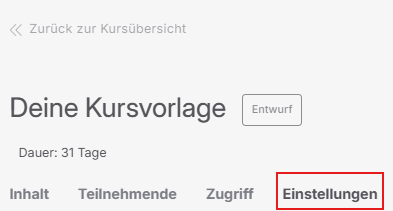 Einstellungen x