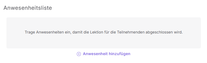 Anwesenheit