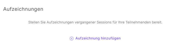 Aufzeichnung hinzufügen