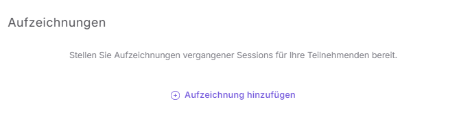 Aufzeichnung hinzufügen