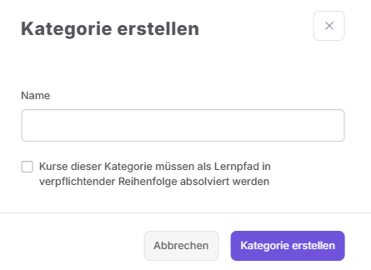 Kategorie erstellen