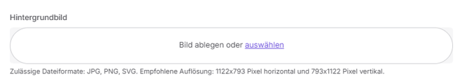 Hintergrundbild hochladen