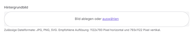 Hintergrundbild hochladen