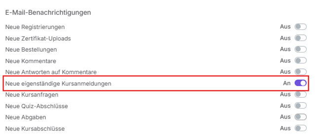 Benachrichtigungen