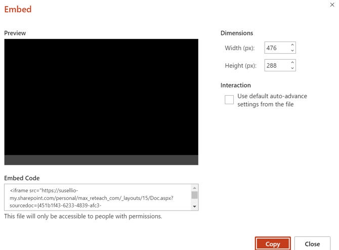 Embed-Link kopieren
