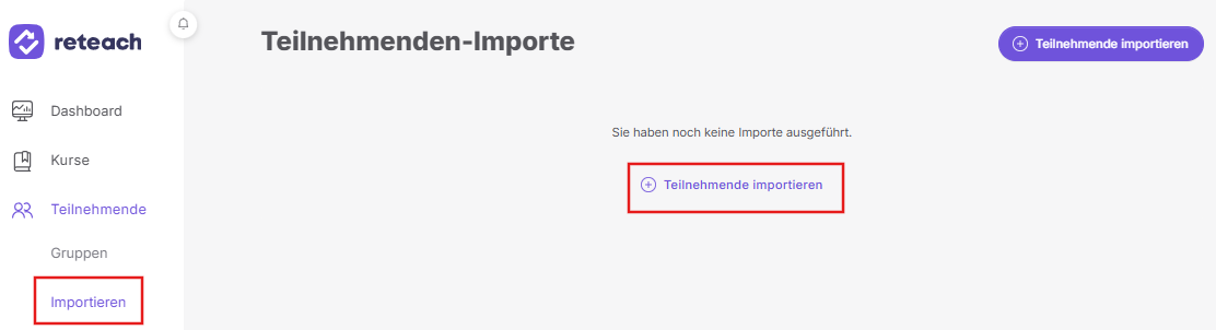 Teilnehmende importieren