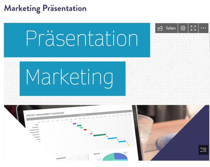 Marketing presentation
