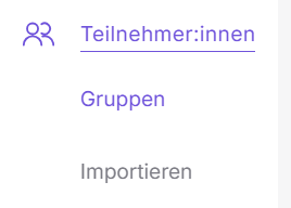 Teilnehmer Aktionen