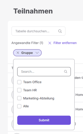 Gruppe auswählen