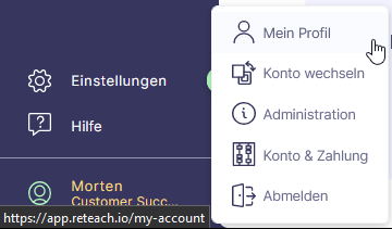 Mein Profil auswählen