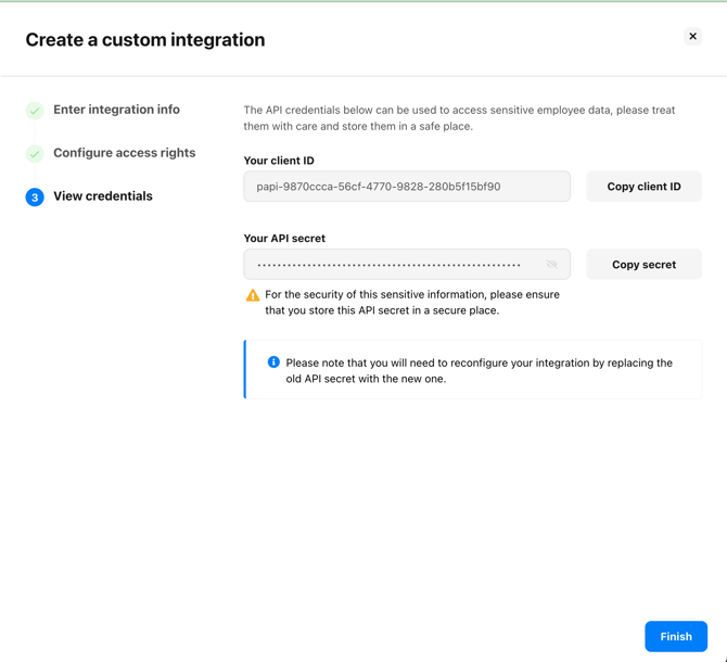 Create Custom Integration in Personio ID