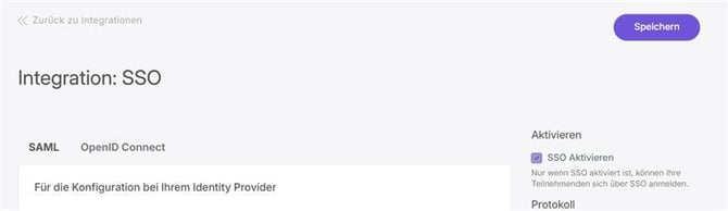 Integration SSO