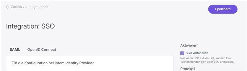 Integration SSO