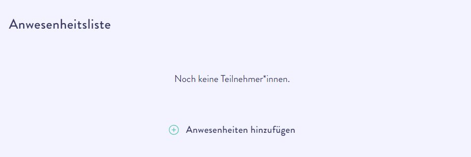 Anwesenheitsliste